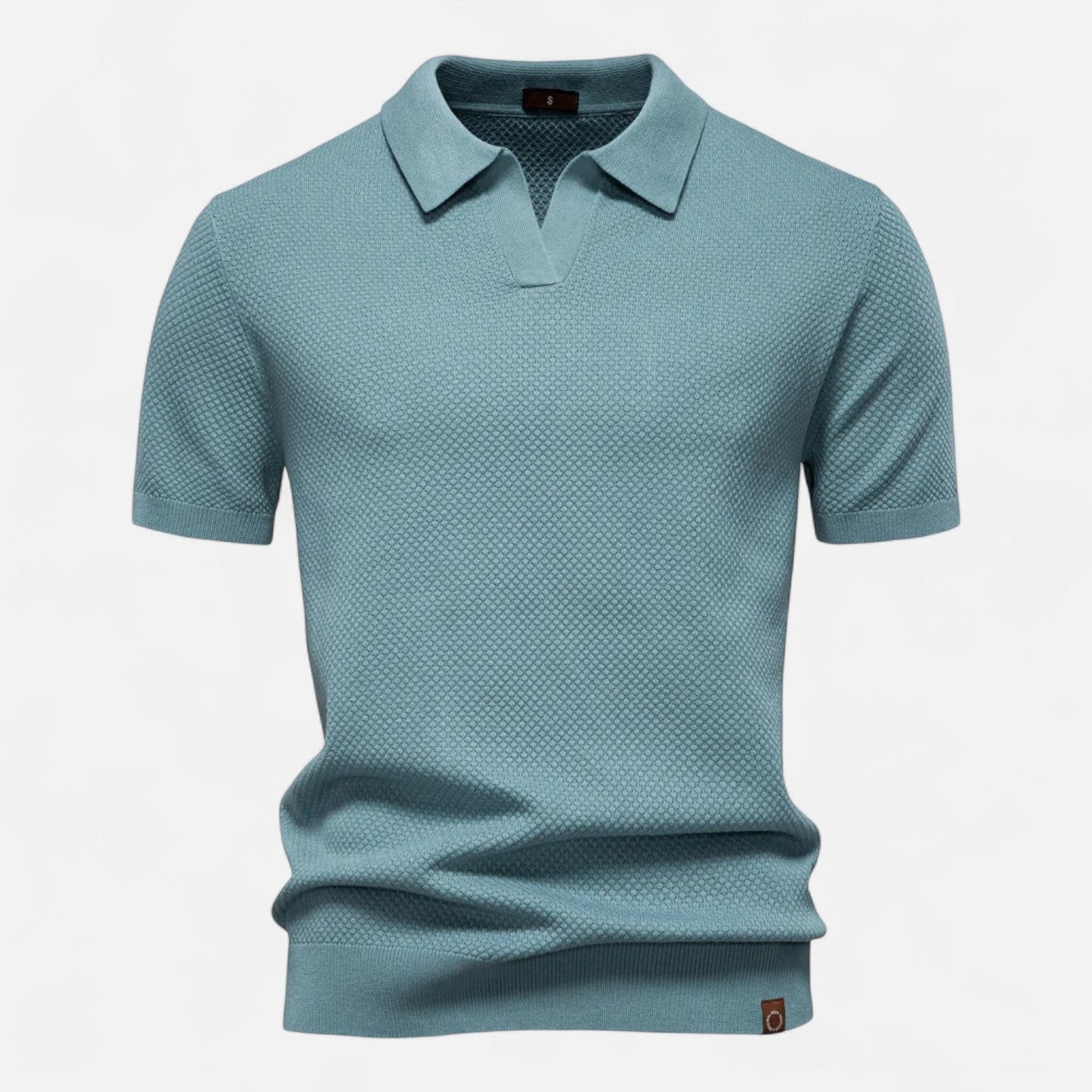 Knit Polo Shirt – Button Neck & Long Sleeves