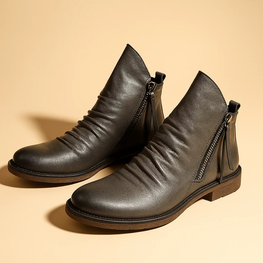 Men's Ankle Boots with Non-Slip Sole for Everyday Wear