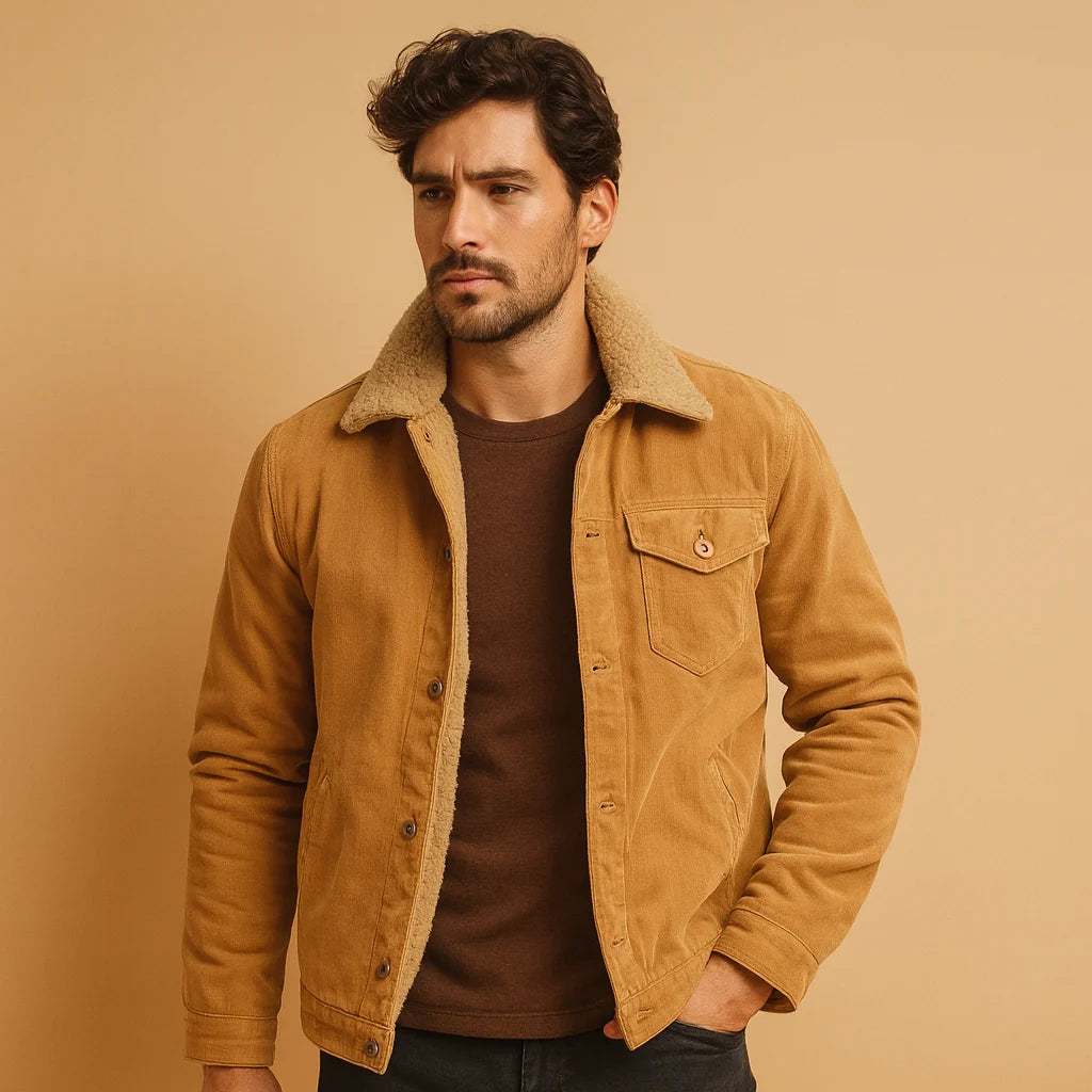 Men's Classic Button-Up Winter Coat