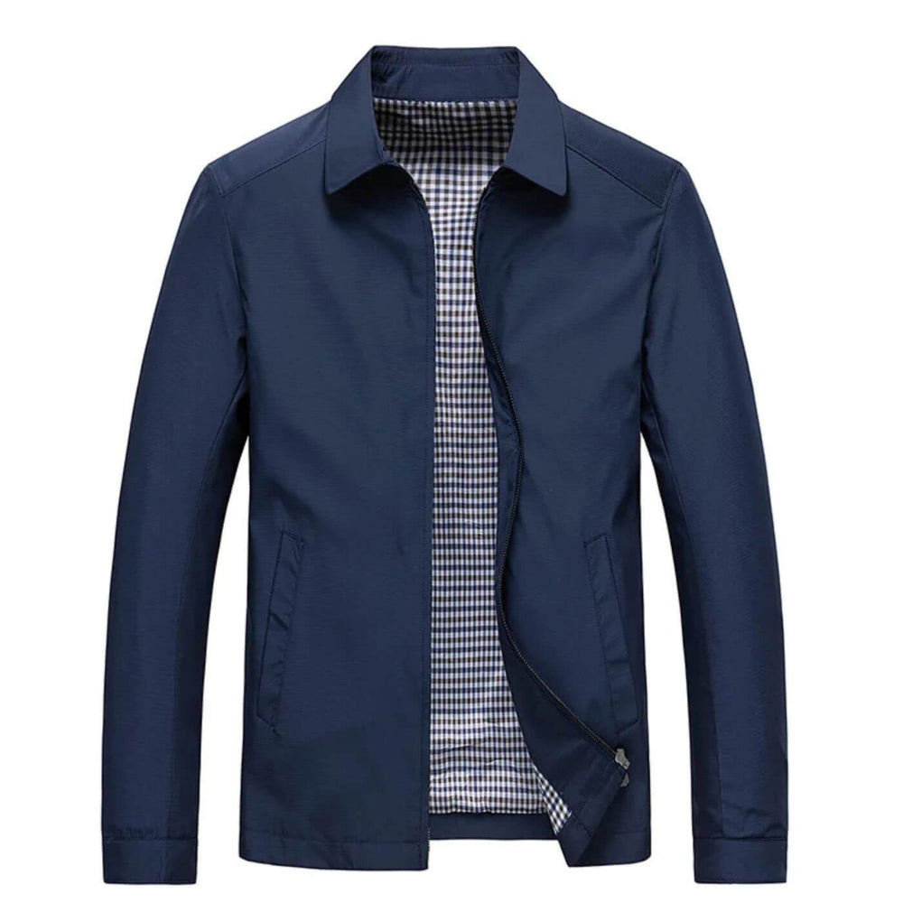 Men's Classic Casual Jacket with Checked Lining