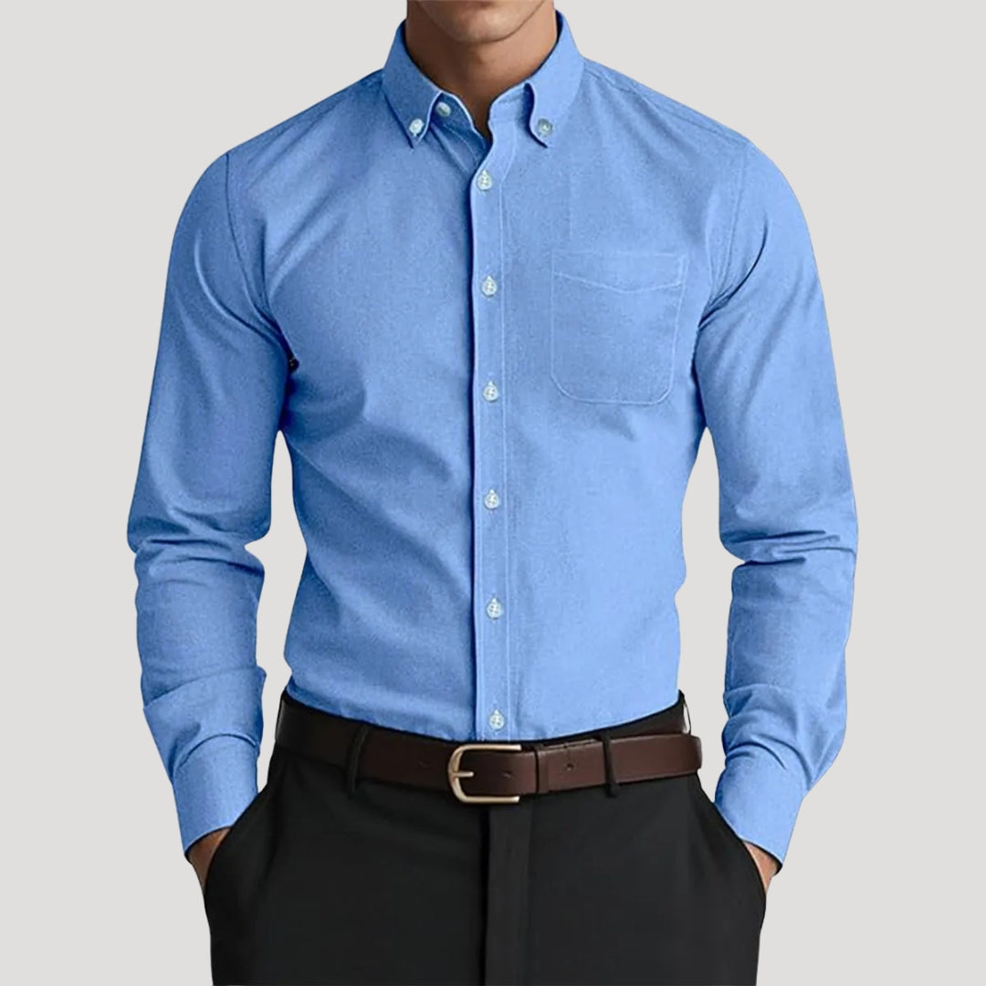 Men's Classic Fit Long-Sleeve Dress Shirt