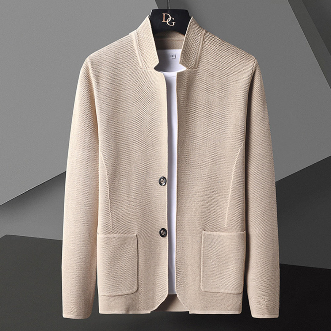 Men's Classic High Collar Cardigan