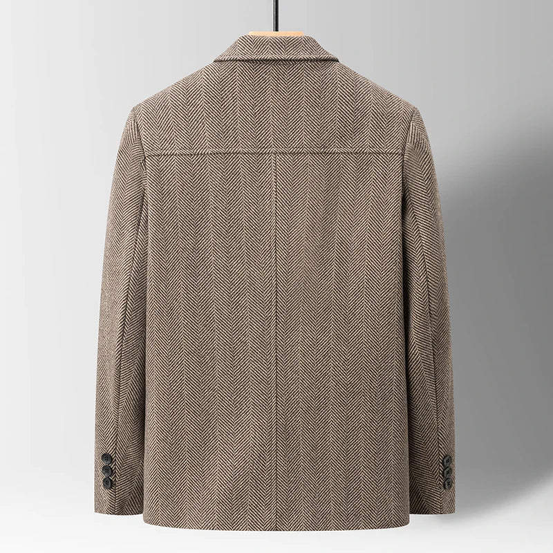 Men's Elegant Herringbone Jacket for Stylish Layering