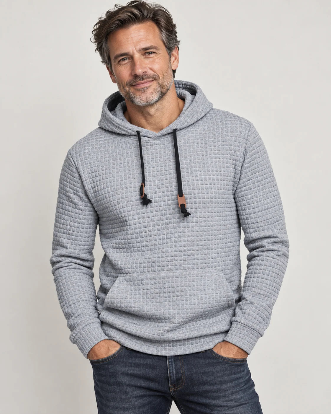 Men's Fleece Hoodie with Straight Fit