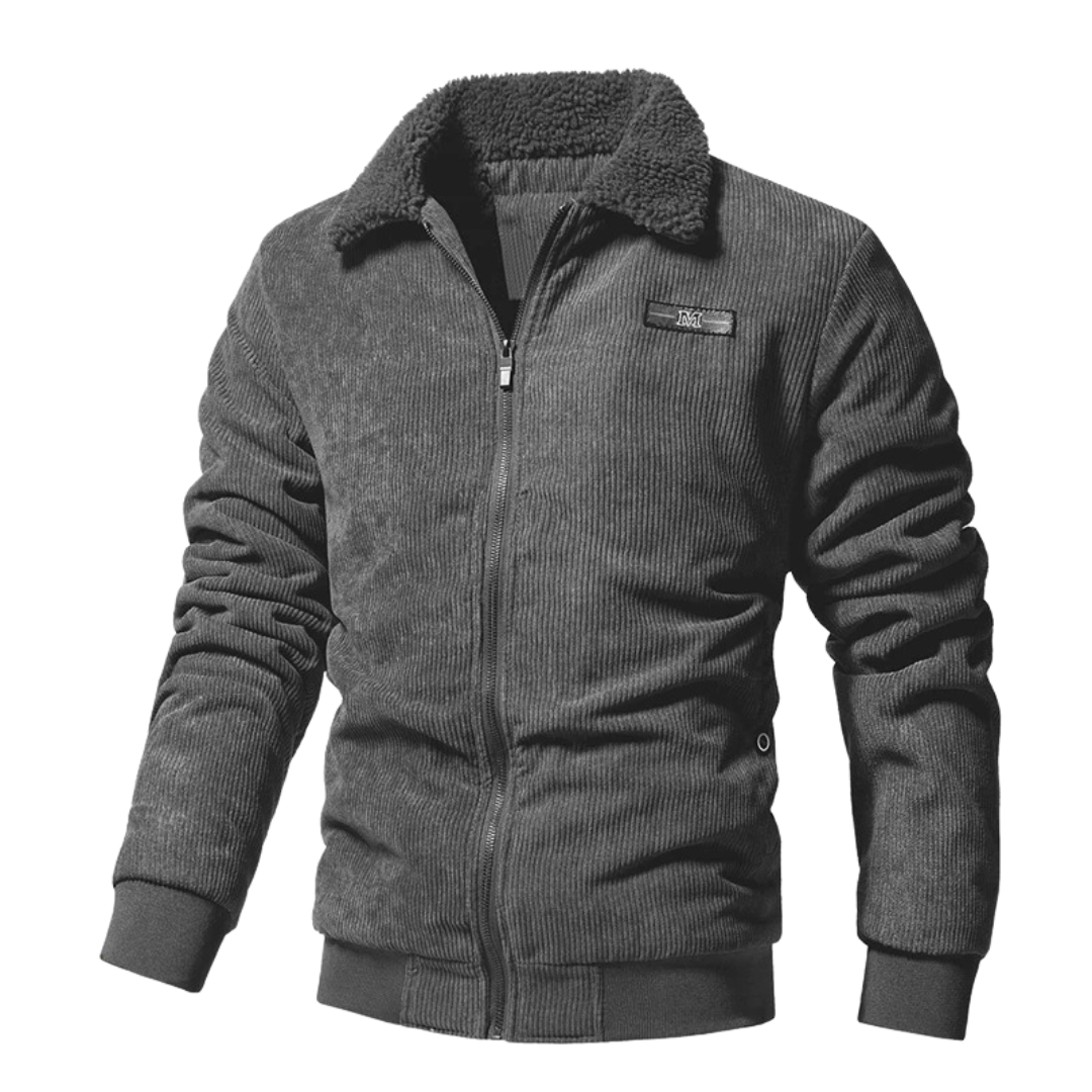 Men's Fleece Jacket with Zipper and Pockets