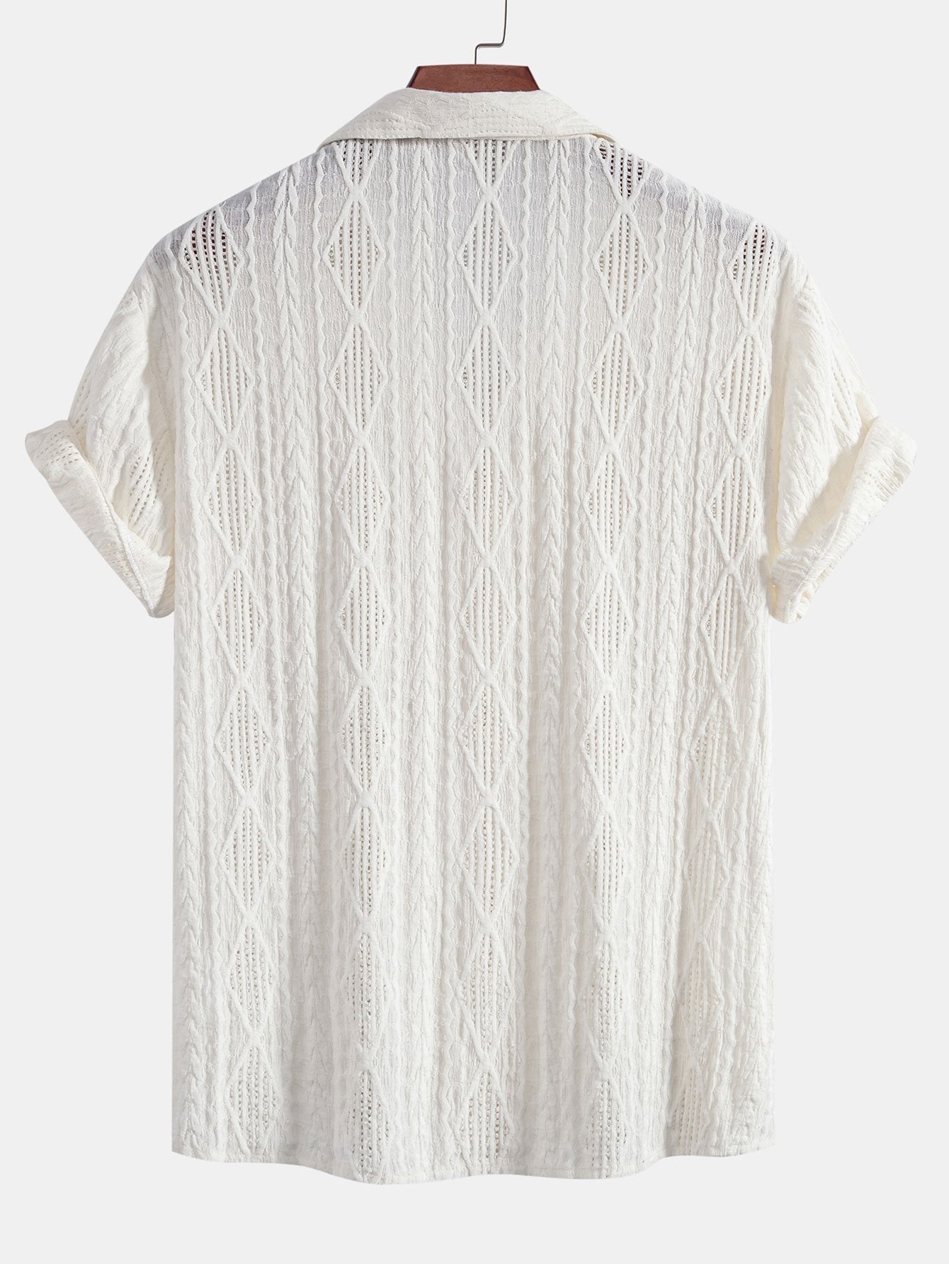 Men's Geometric Jacquard Cuban Shirt