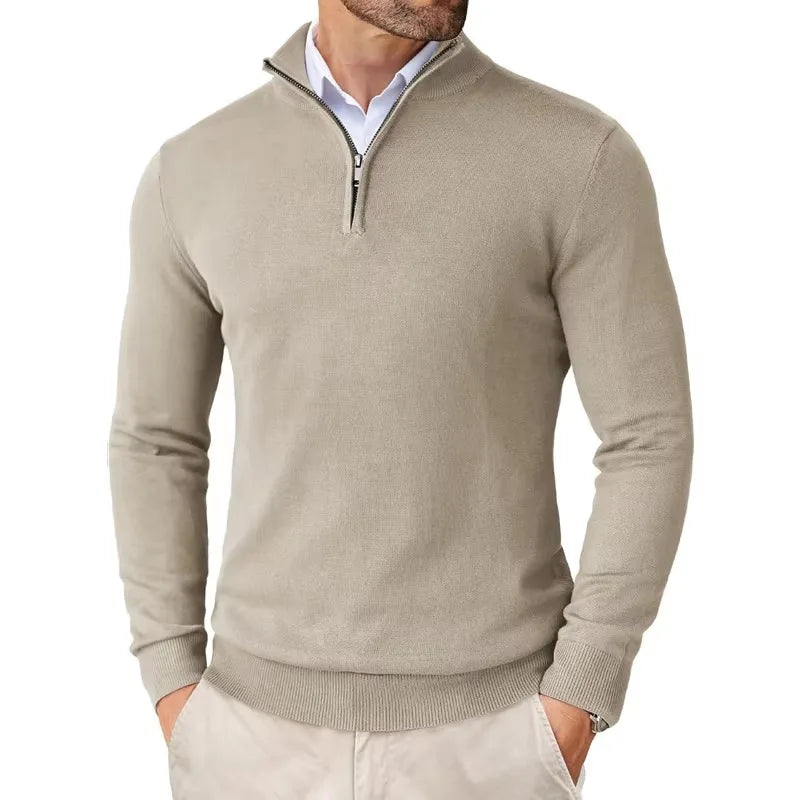 Men's Half-Zip Sweater with Comfortable Fit
