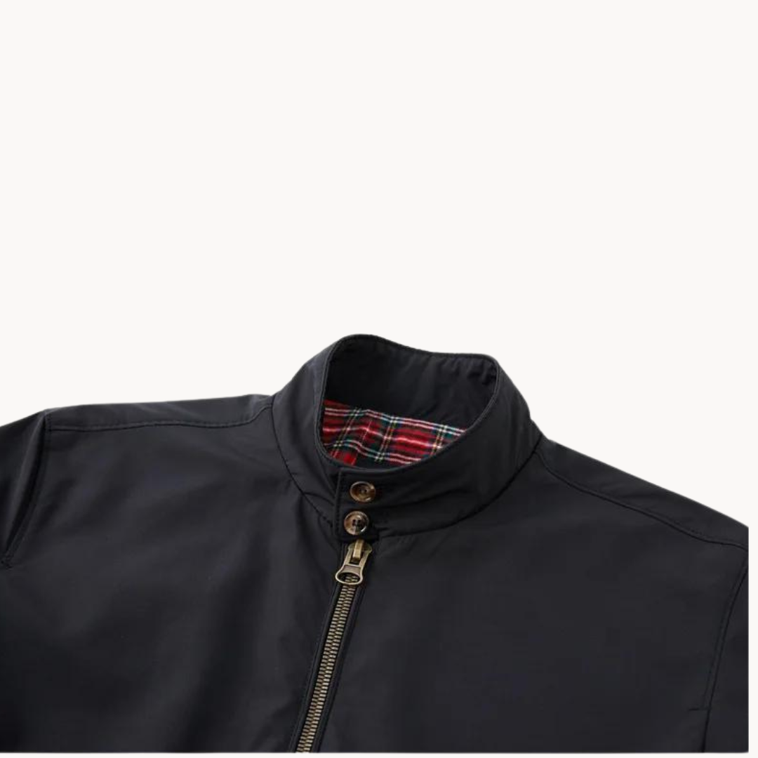 Men's Harrington Jacket with Tartan Lining