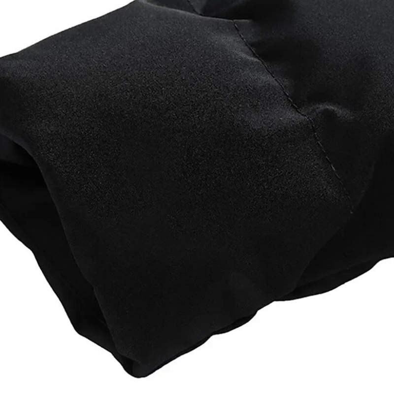 Men's Hooded Puffer Jacket with Zipper Pockets