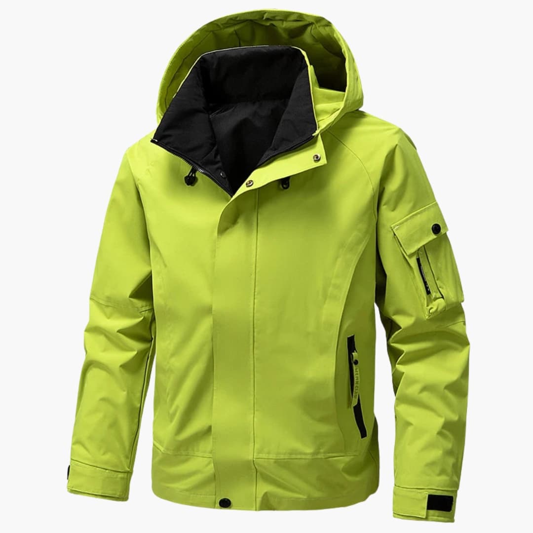 Men's Hooded Softshell Jacket with Functional Pockets