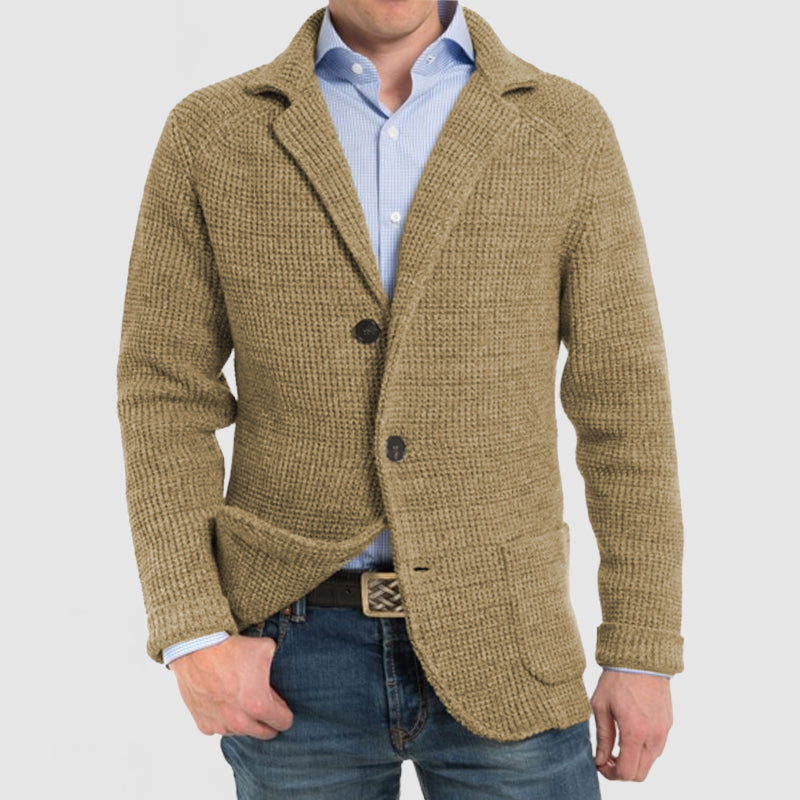 Men's Knitted Cardigan with Button Detail