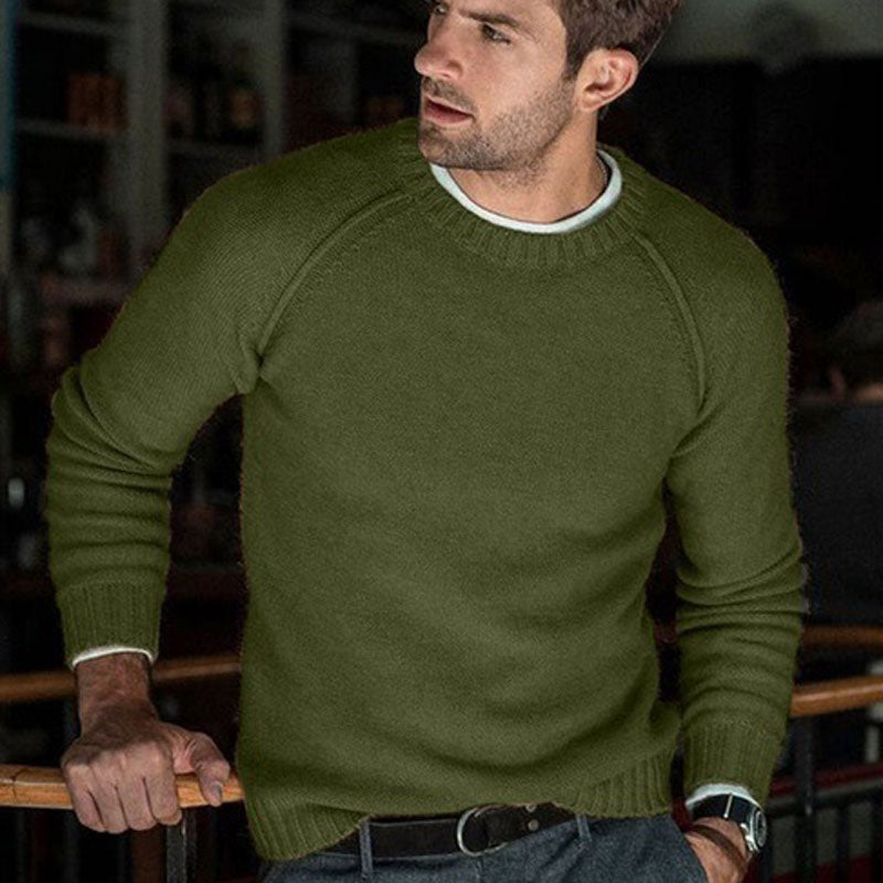 Men's Knitted Sweater Classic Fit for Warmth and Comfort