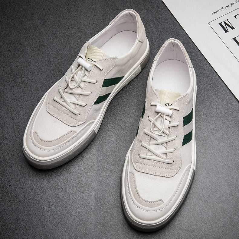 Men's Leather Casual Sneakers - Comfortable Everyday Trainers