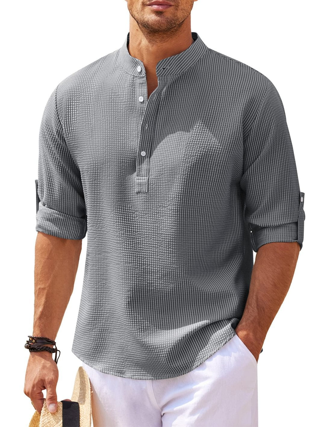 Men's Lightweight Casual Shirt with Sleeves