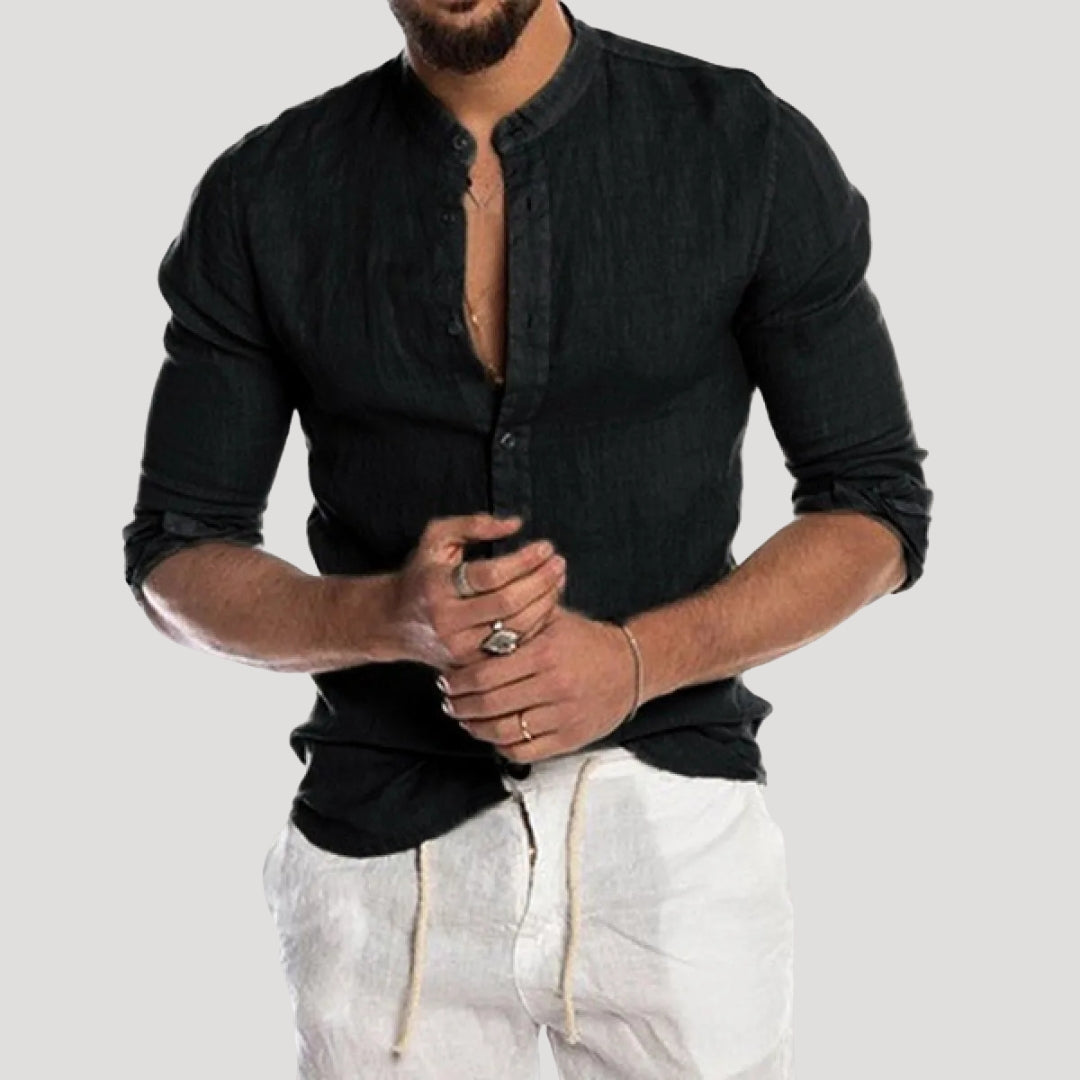 Men's Linen Long Sleeve Shirt