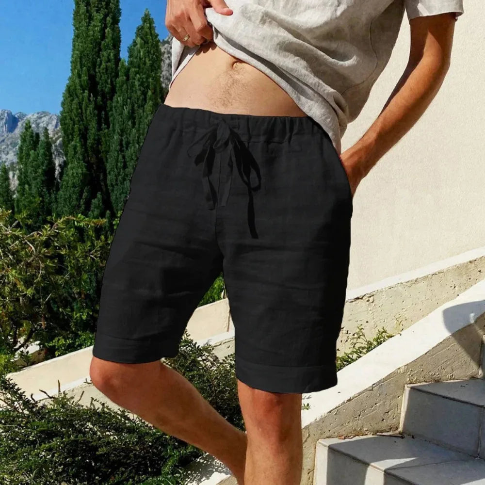 Men's Linen Shorts - Breathable Summer Shorts for Comfort