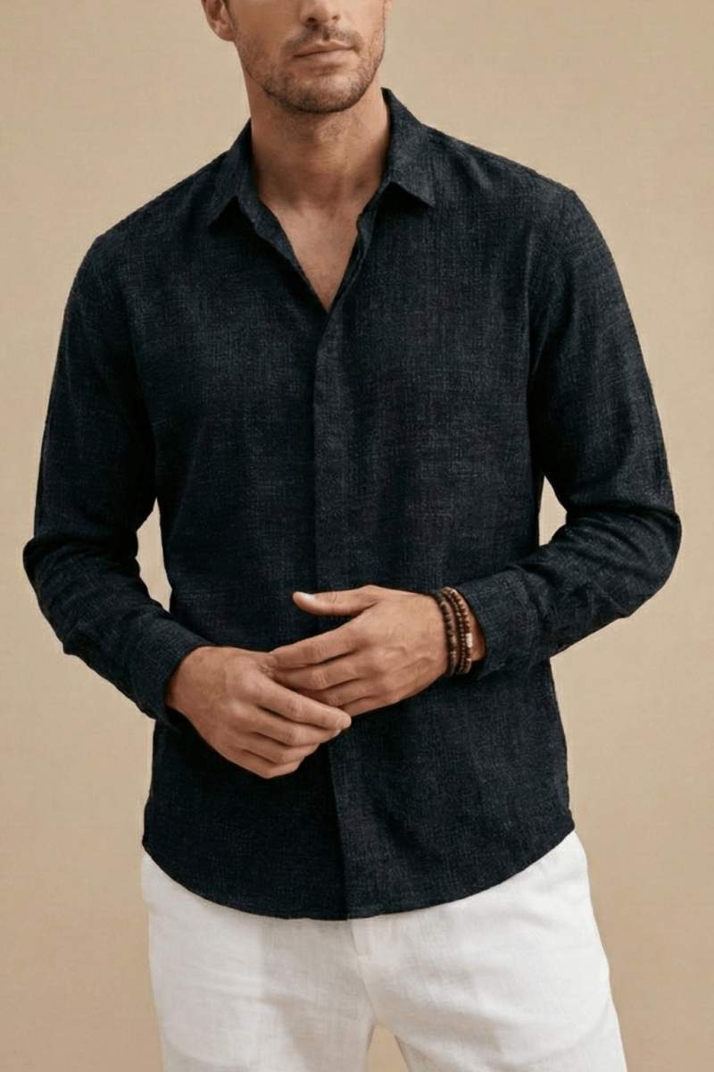 Men's Long Sleeve Button-Up Shirt