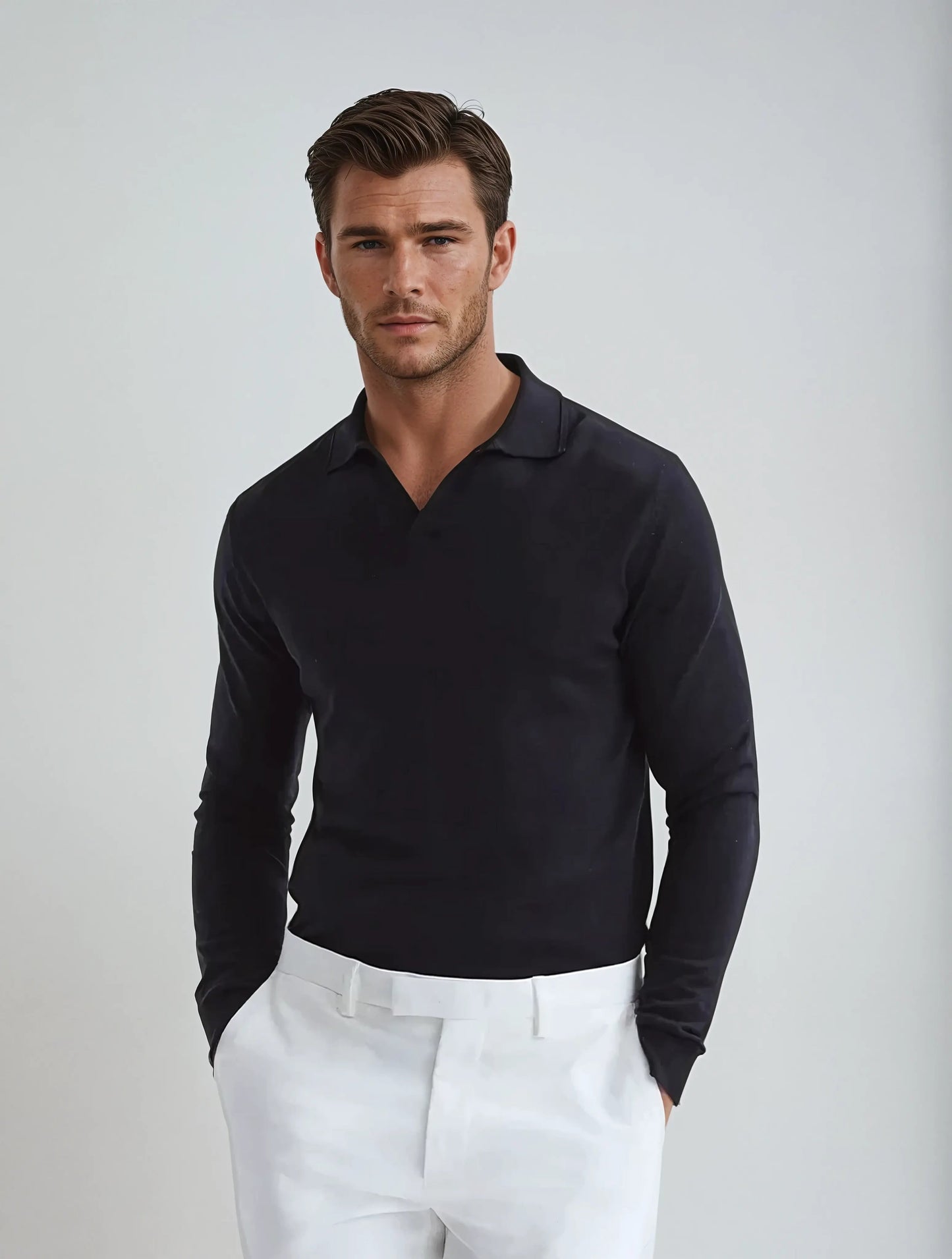 Men's Long Sleeve Polo Shirt