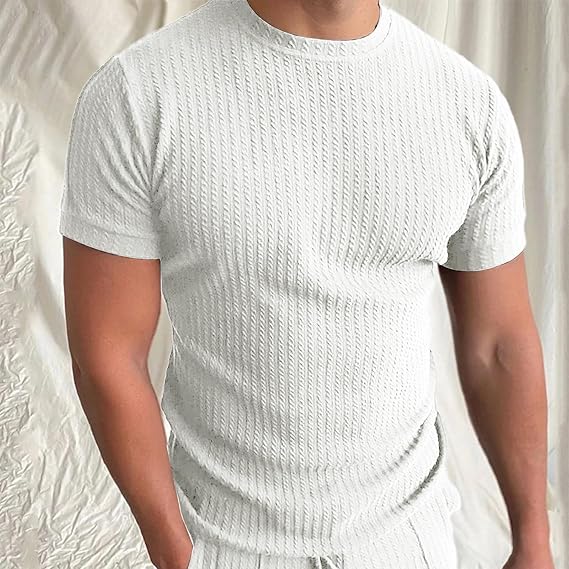 Men's Mini Cable Knit T-Shirt