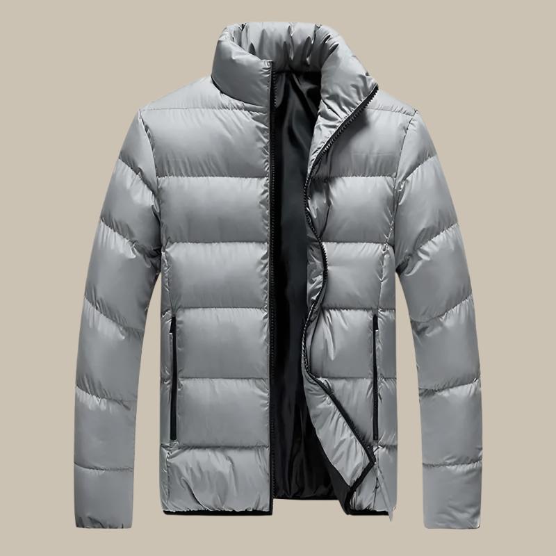 Men's Puffer Jacket - Casual Winter Coat for Cold Weather