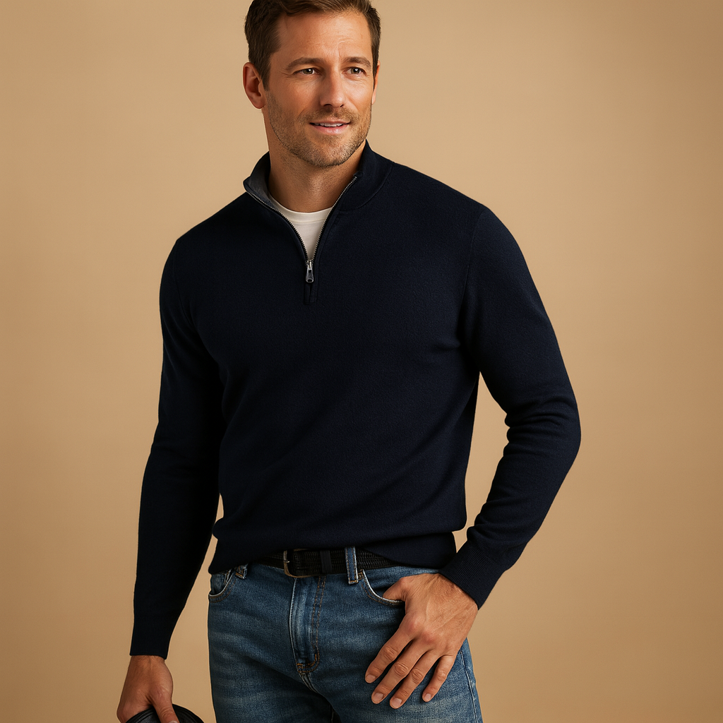 Men's Quarter Zip Sweater for Comfort and Versatility