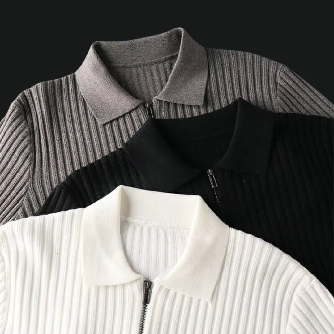 Men's Quarter-Zip Sweater with Stylish Design