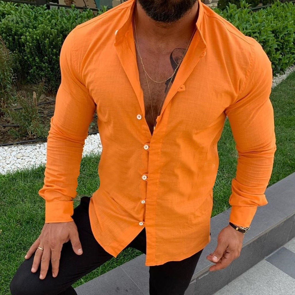 Men's Slim-Fit Button-Down Shirt