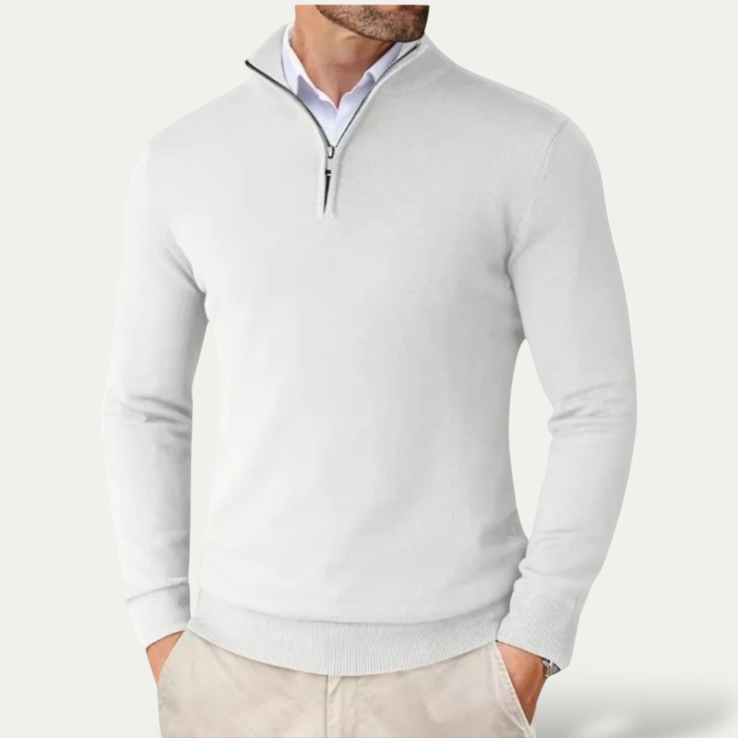 Men's Slim Fit Half Zip Sweater
