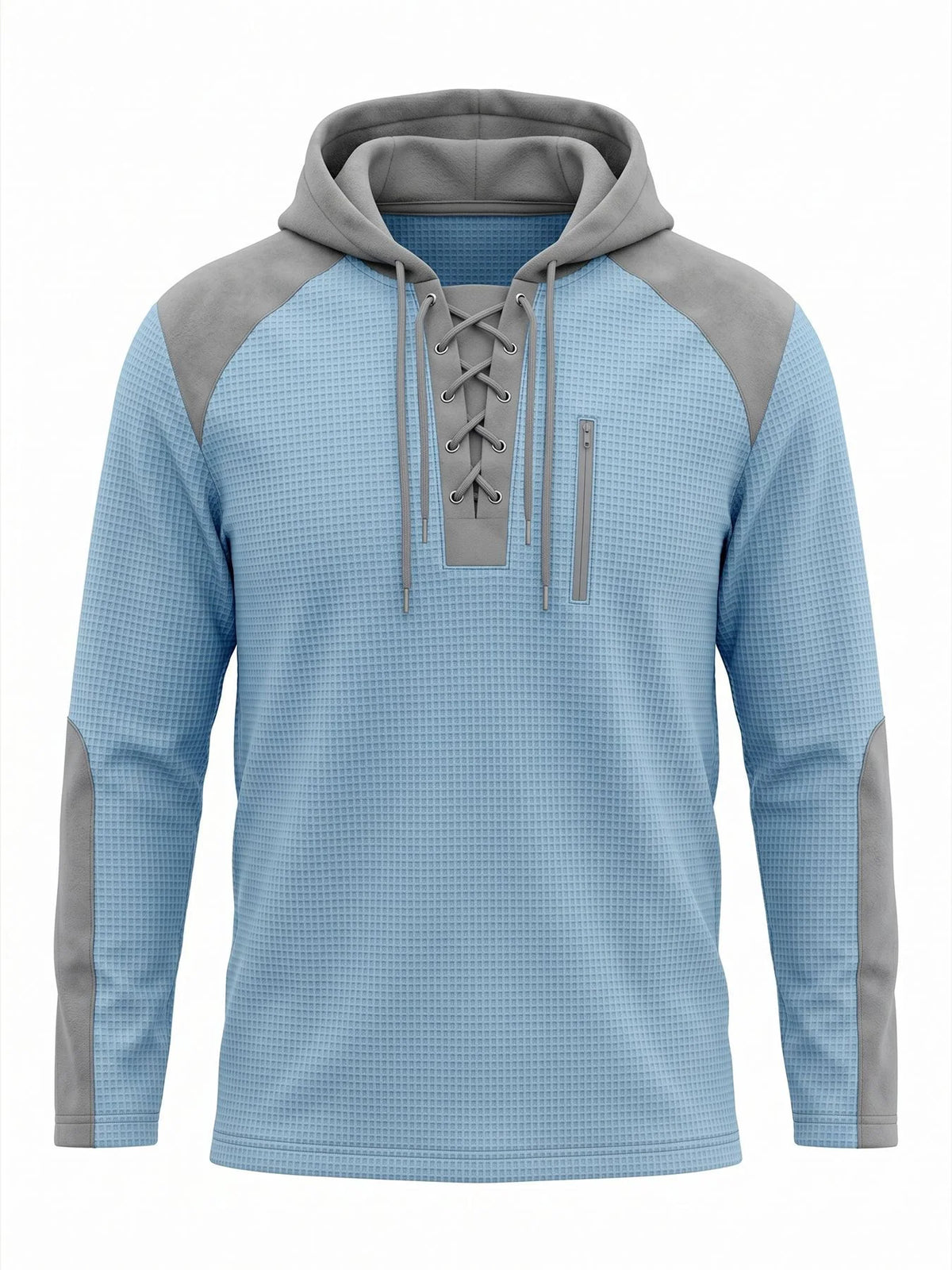Men's Slim-Fit Hoodie with Lace Collar