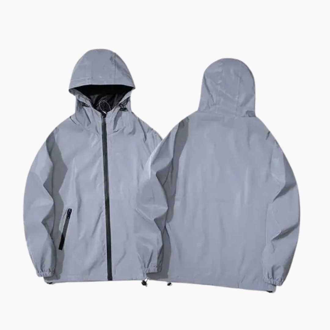 Men's Softshell Jacket with Hood and Reflective Accents