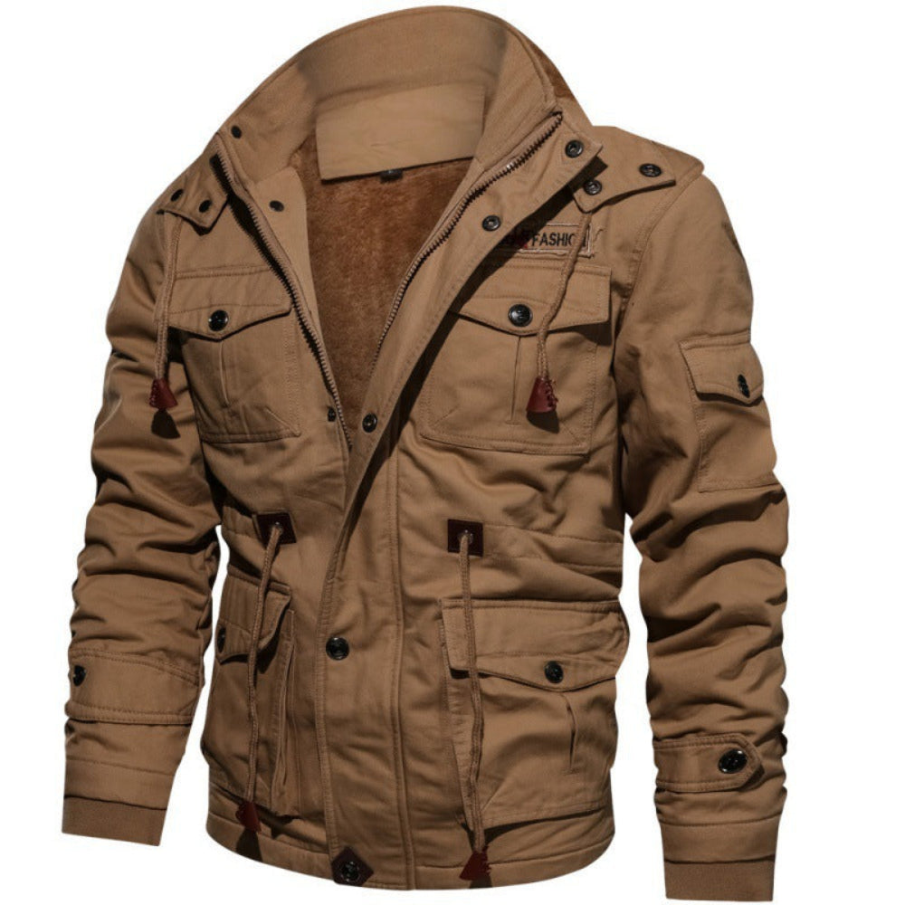 Men's Waterproof Winter Jacket with Fleece Lining