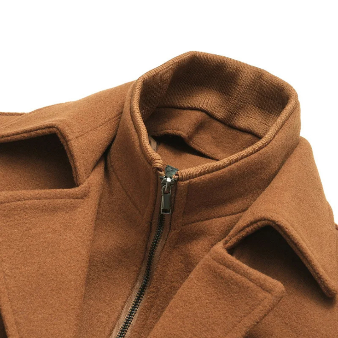Men's Wool Blend Single-Breasted Coat