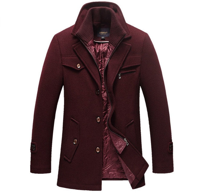 Men's Wool Blend Winter Coat