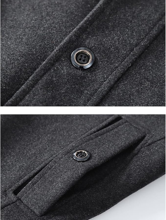 Men's Wool Blend Winter Overcoat