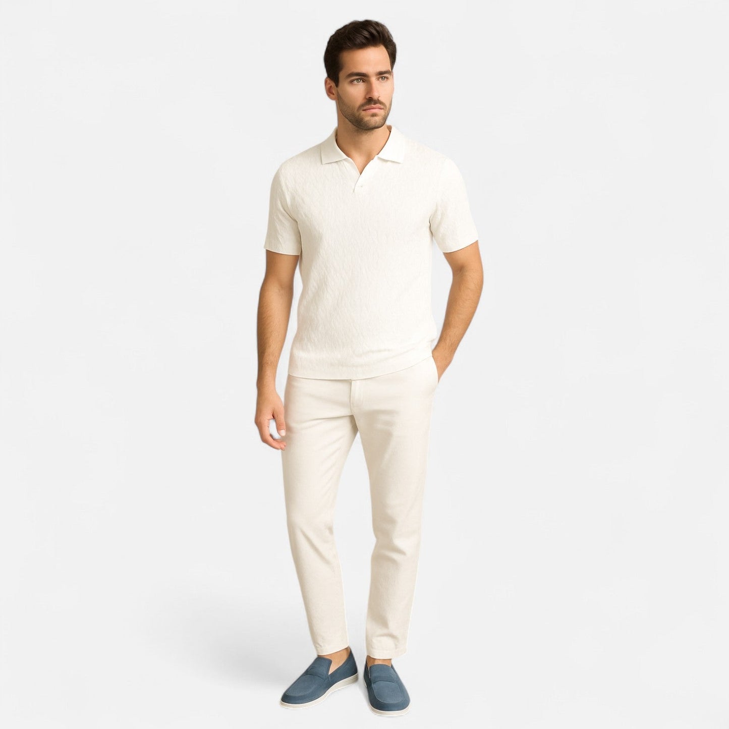 Polo Shirt – Button Neck & Straight Fit Shape