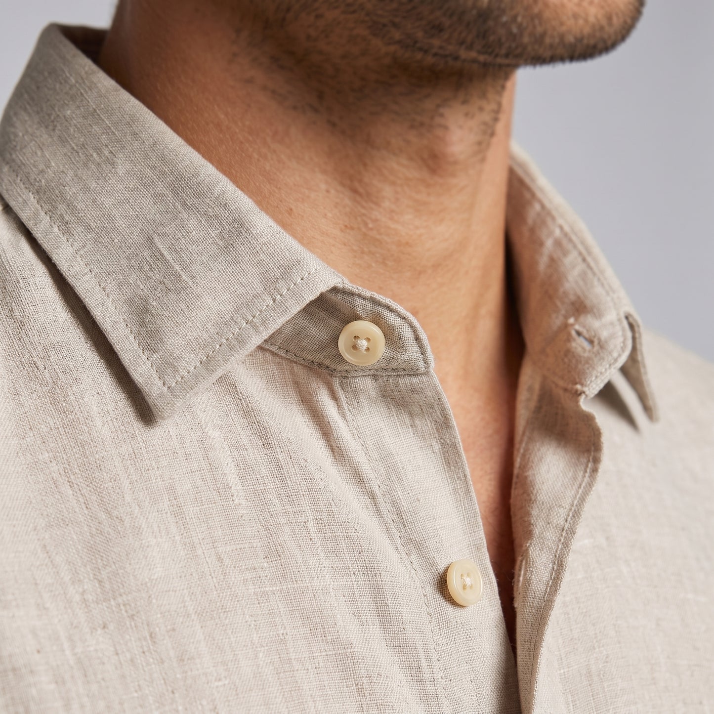 Men's Linen Short Sleeve Shirt for Summer Casual Wear