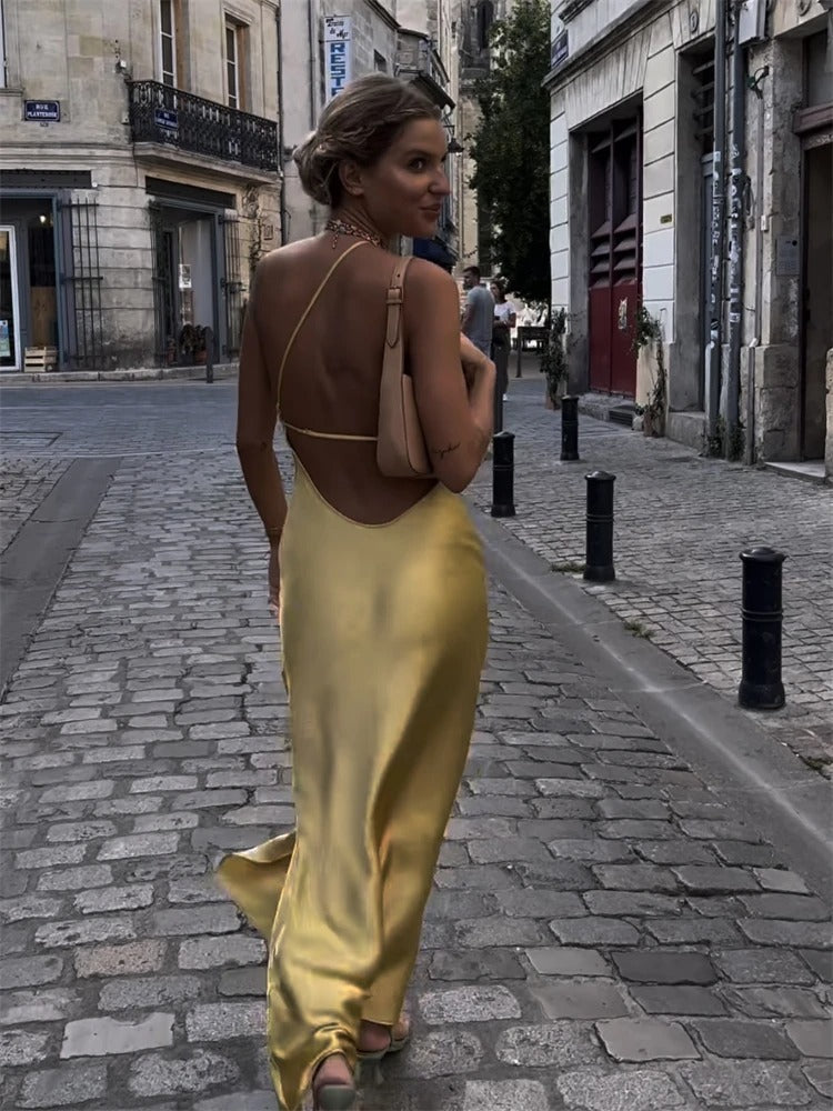 Women's Elegant Midi Split Dress