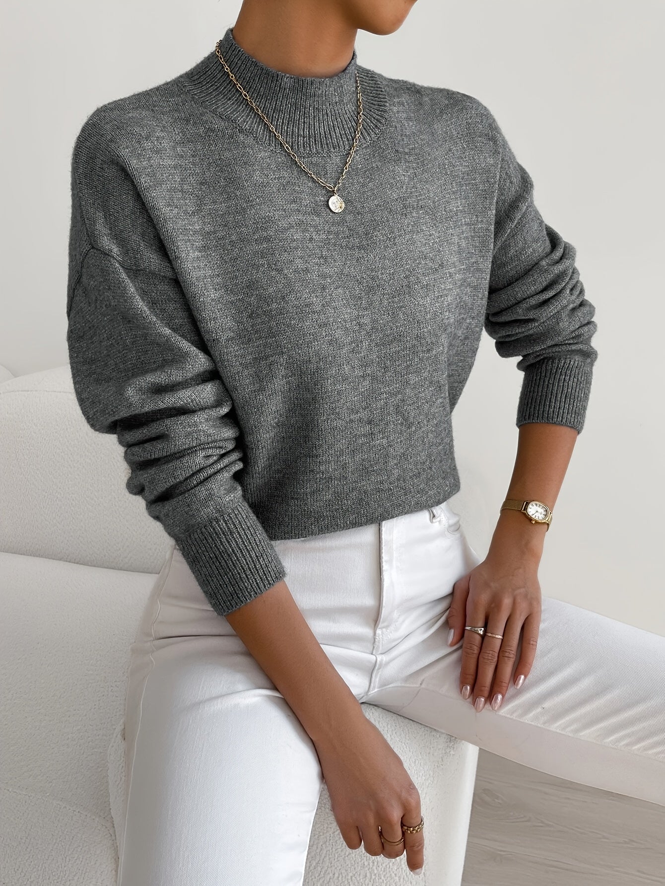 Women's High Neck Sweater