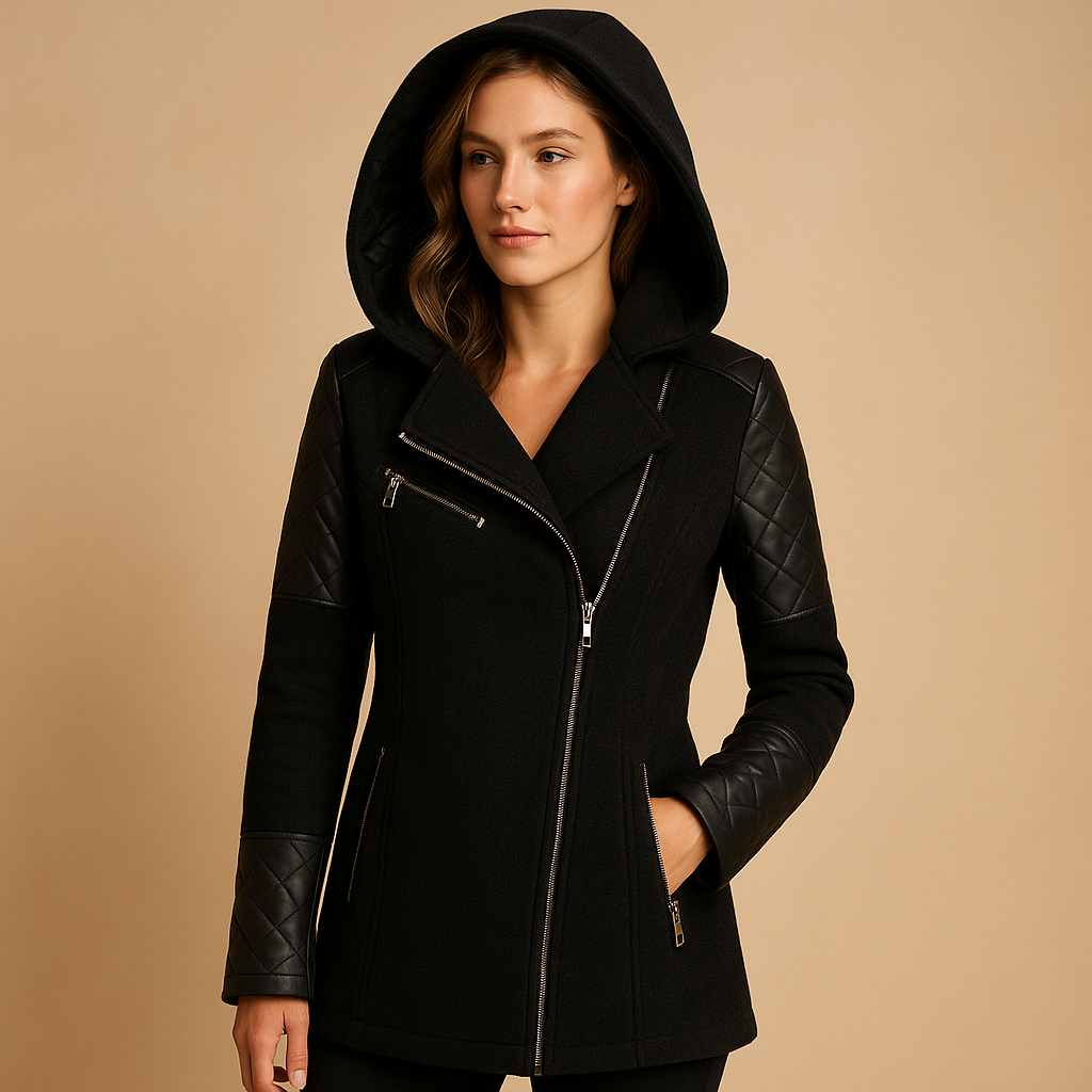 Women's Long Hooded Winter Coat - Insulated Puffer Coat