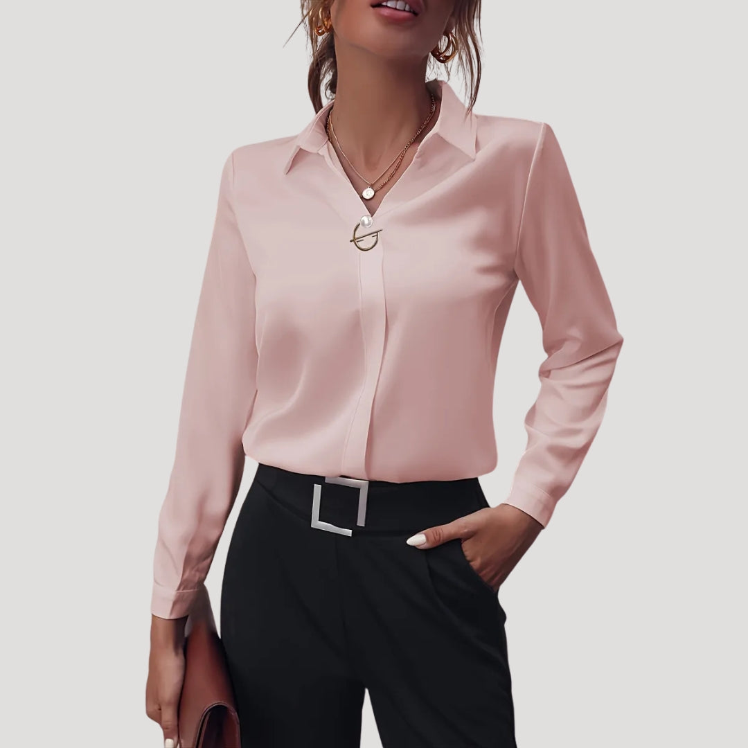 Women's Long Sleeve Classic Collar Blouse
