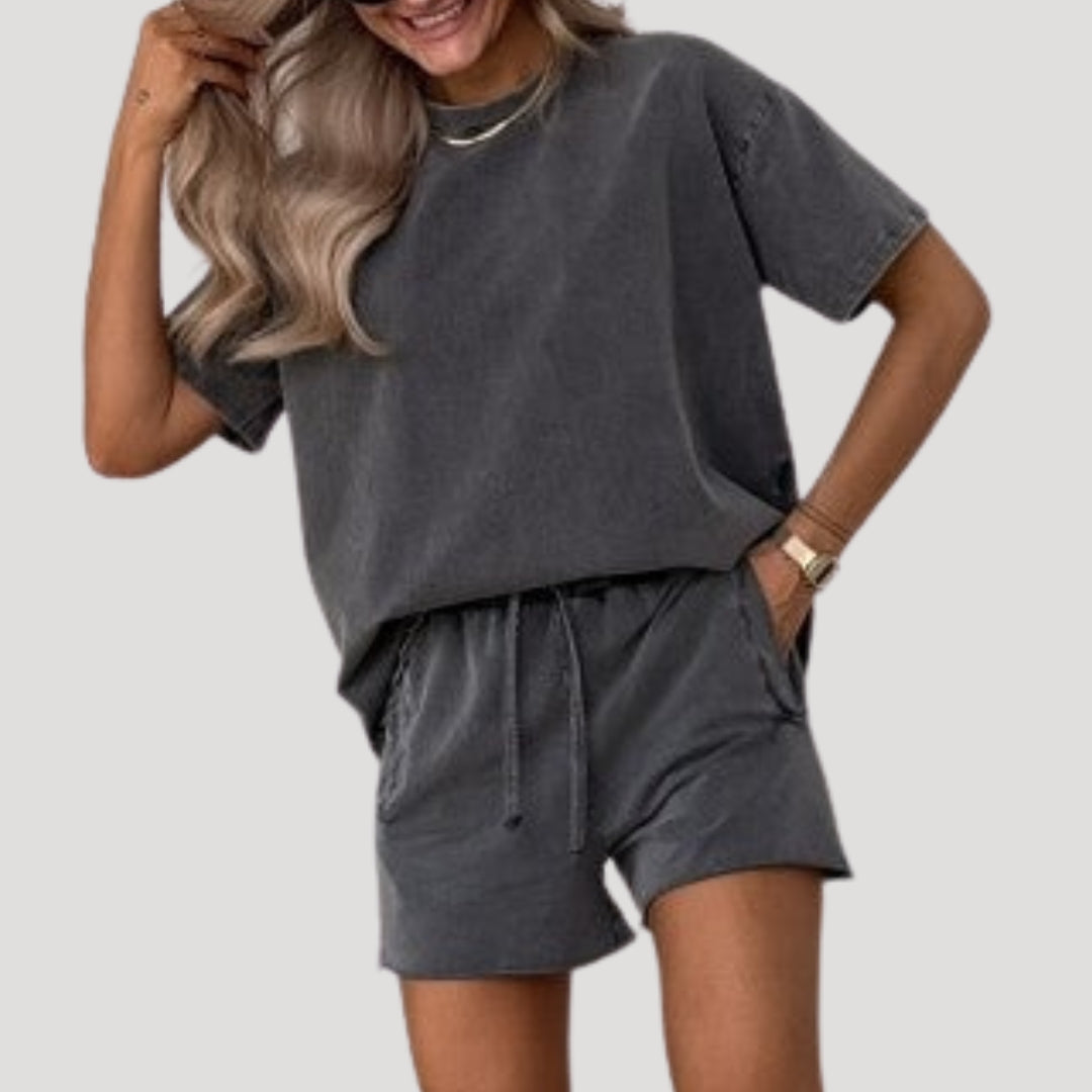 Women's Relaxed Fit T-Shirt and Shorts Set