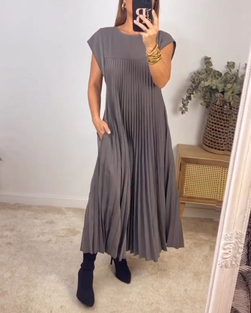 Women's Sleeveless Maxi Dress with Pockets