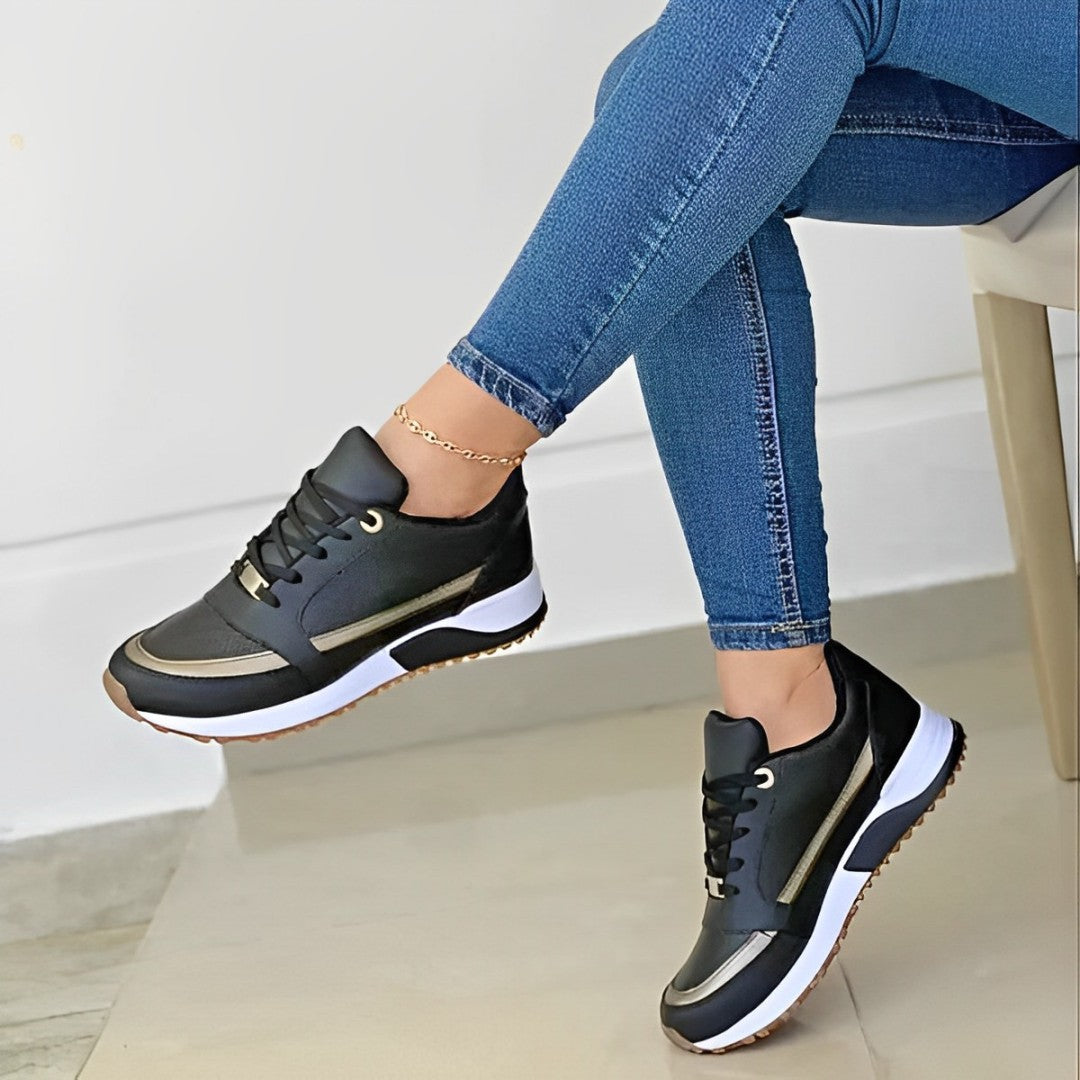 Women's Sporty Sneakers with Thick Cushioning and Breathable Design