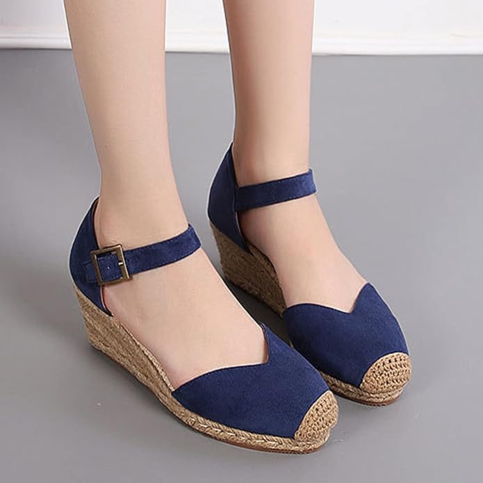 Women's Wedge Heel Sandals with Adjustable Strap
