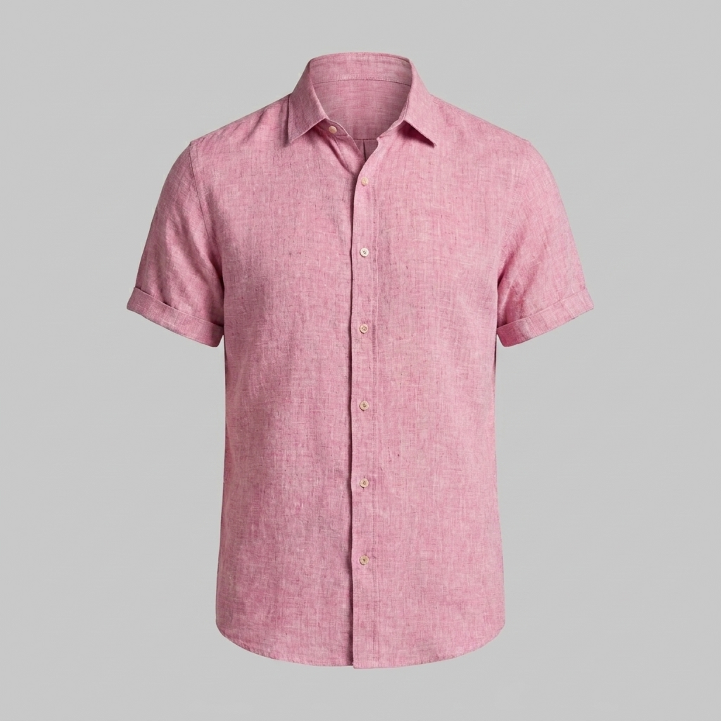 Men's Linen Short Sleeve Shirt for Summer Casual Wear