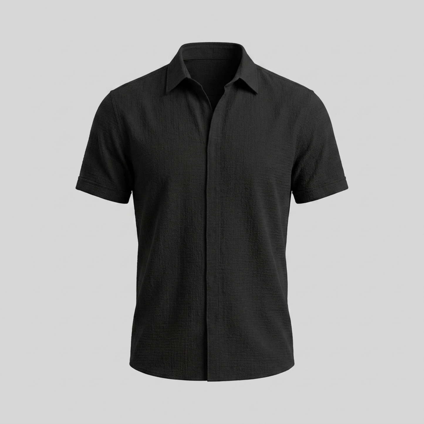 Men's Linen Short Sleeve Shirt for Summer Casual Wear