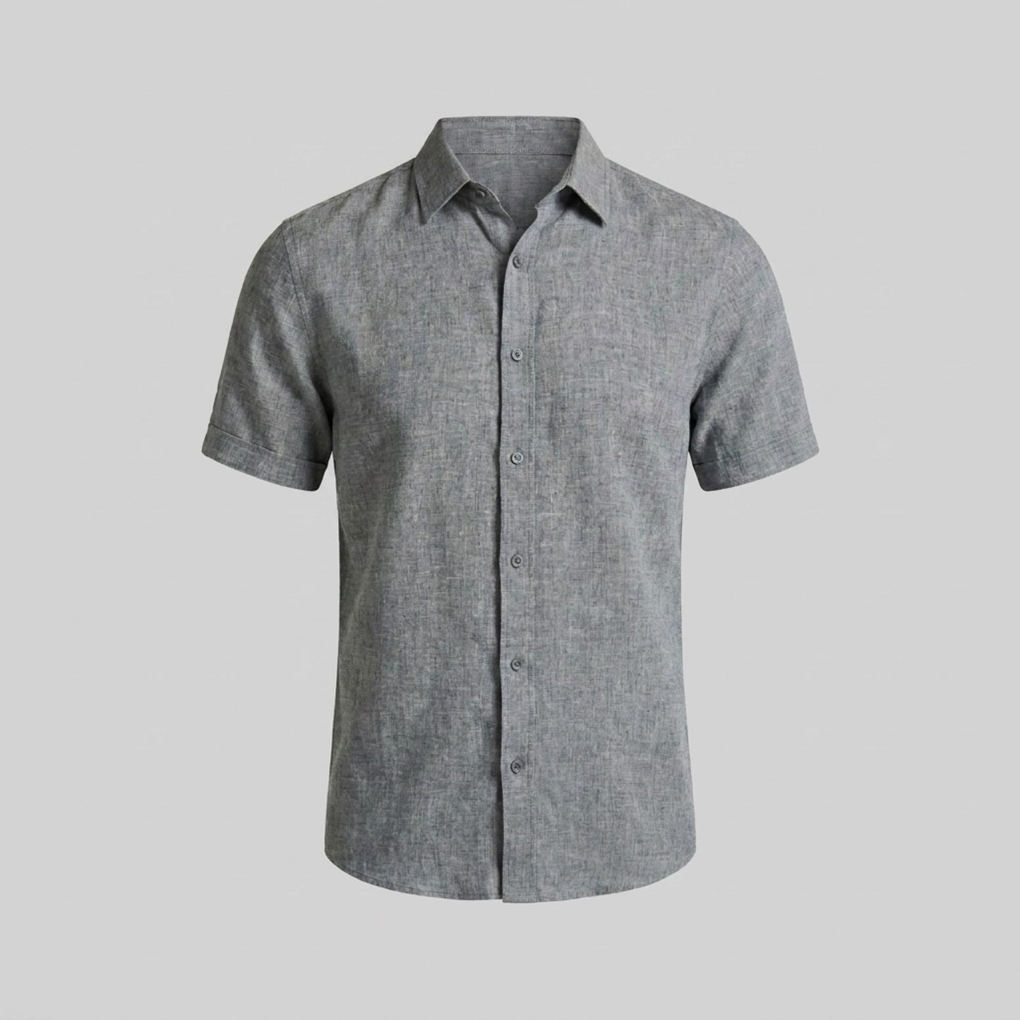 Men's Linen Short Sleeve Shirt for Summer Casual Wear