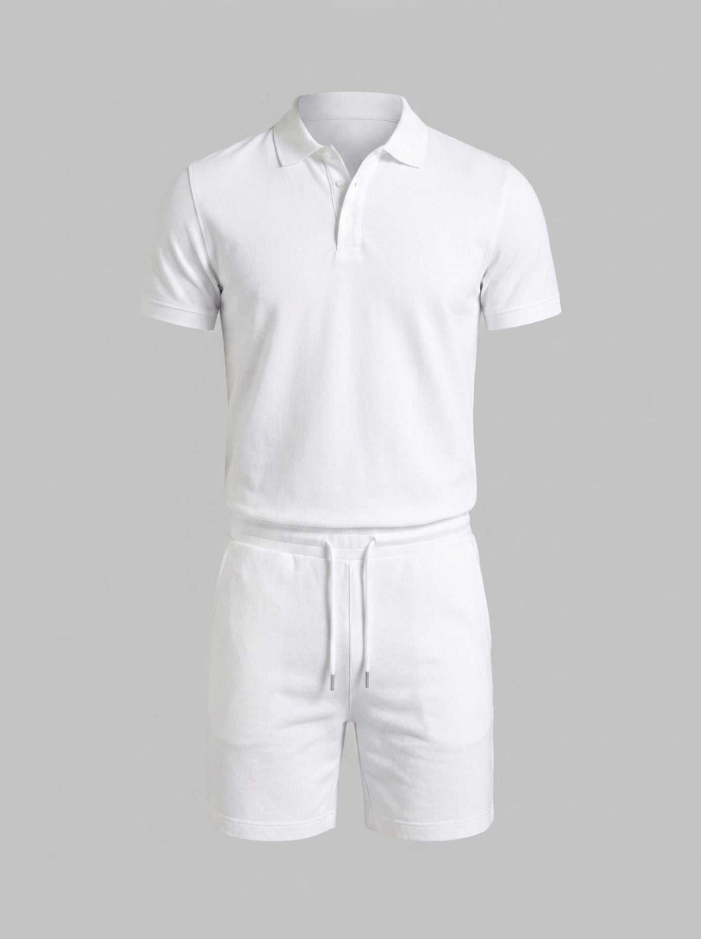 Men's Lightweight Summer Sports Polo and Shorts Set