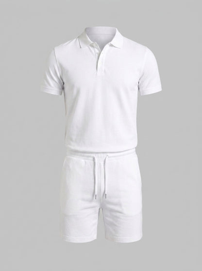 Men's Lightweight Summer Sports Polo and Shorts Set