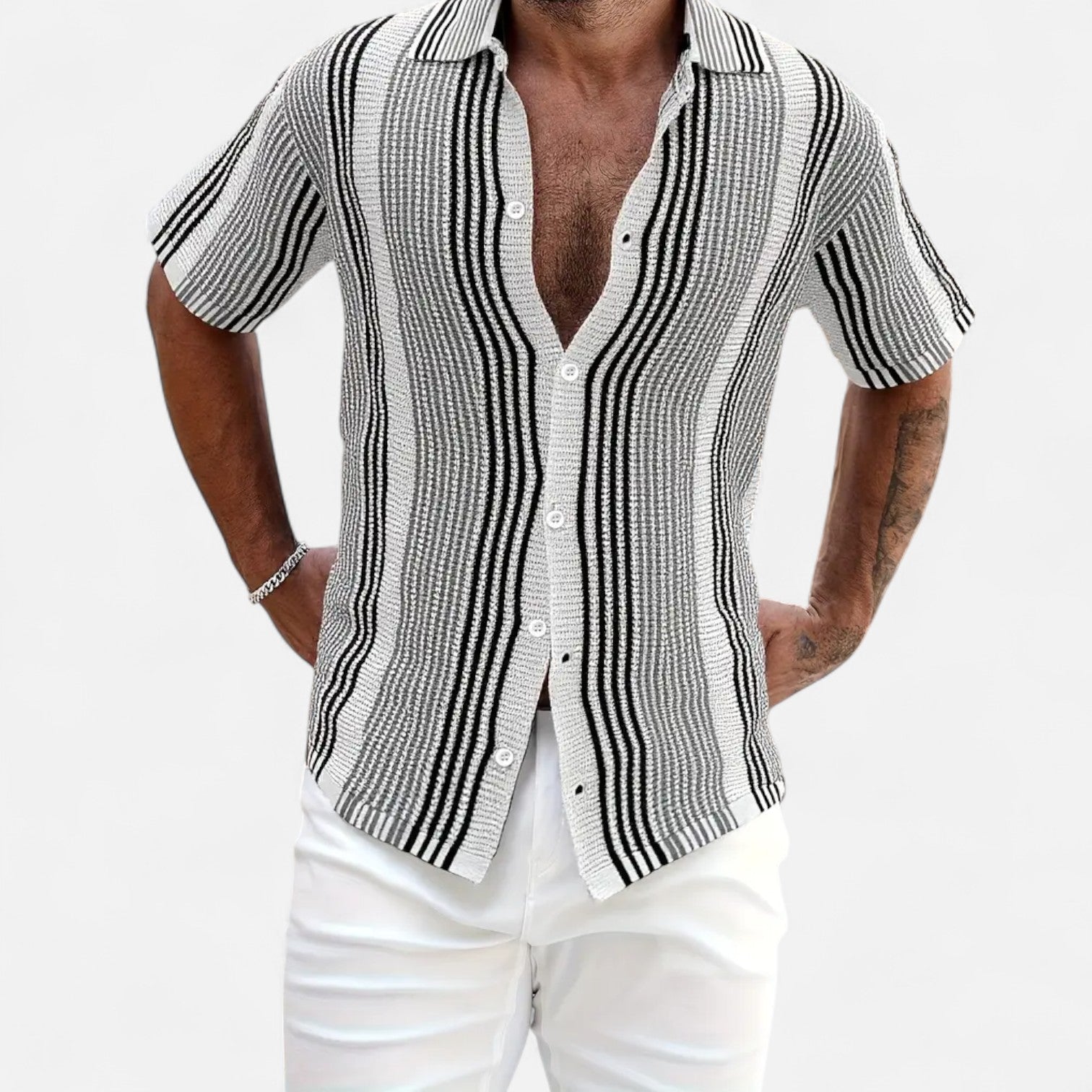 Cotton Blend Shirt – Button Front & Light Feel for Warm Days